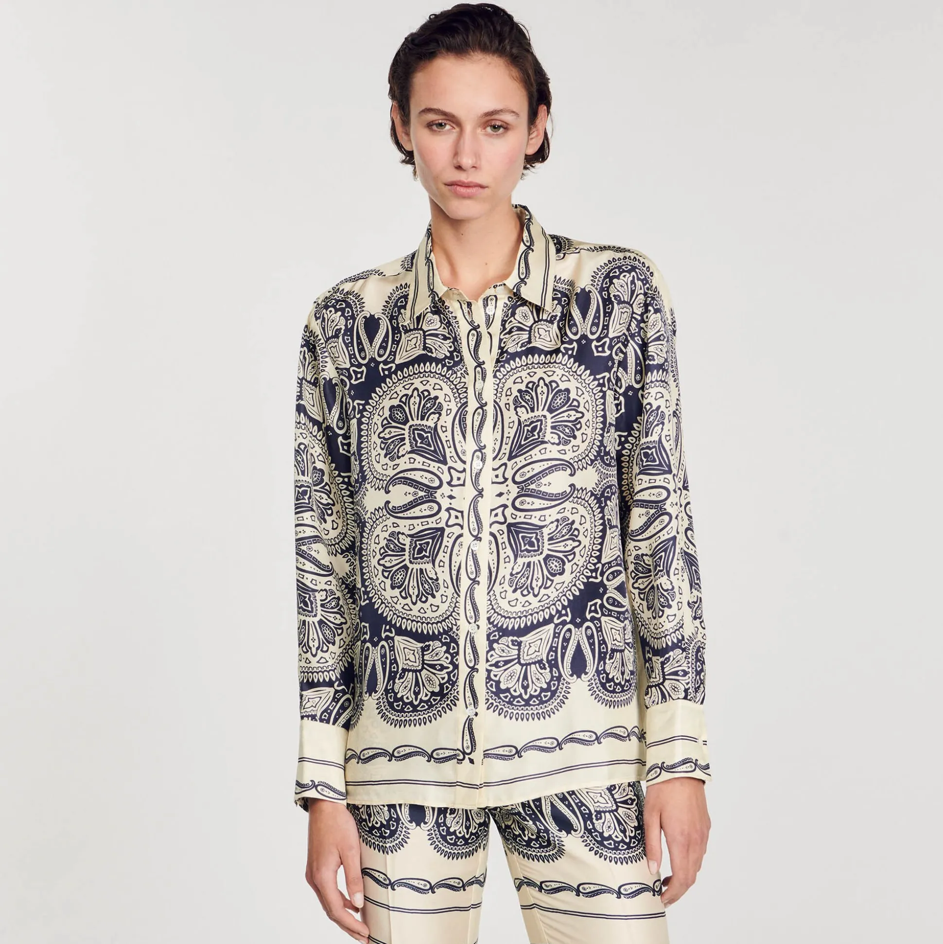 Chemise En Soie Imprimée