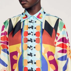 Chemise En Soie Imprimée
