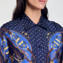 Chemise En Soie Imprimée
