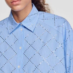 Chemise Oversize à Strass