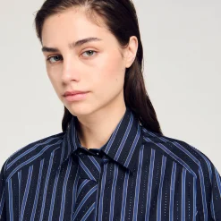 Chemise Strassée à Cravate