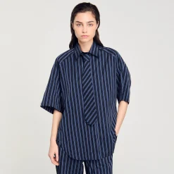 Chemise Strassée à Cravate
