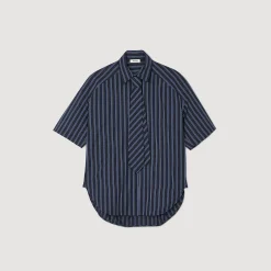 Chemise Strassée à Cravate