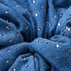 Chouchou En Denim Strassé