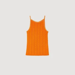 Débardeur En Maille à Perles