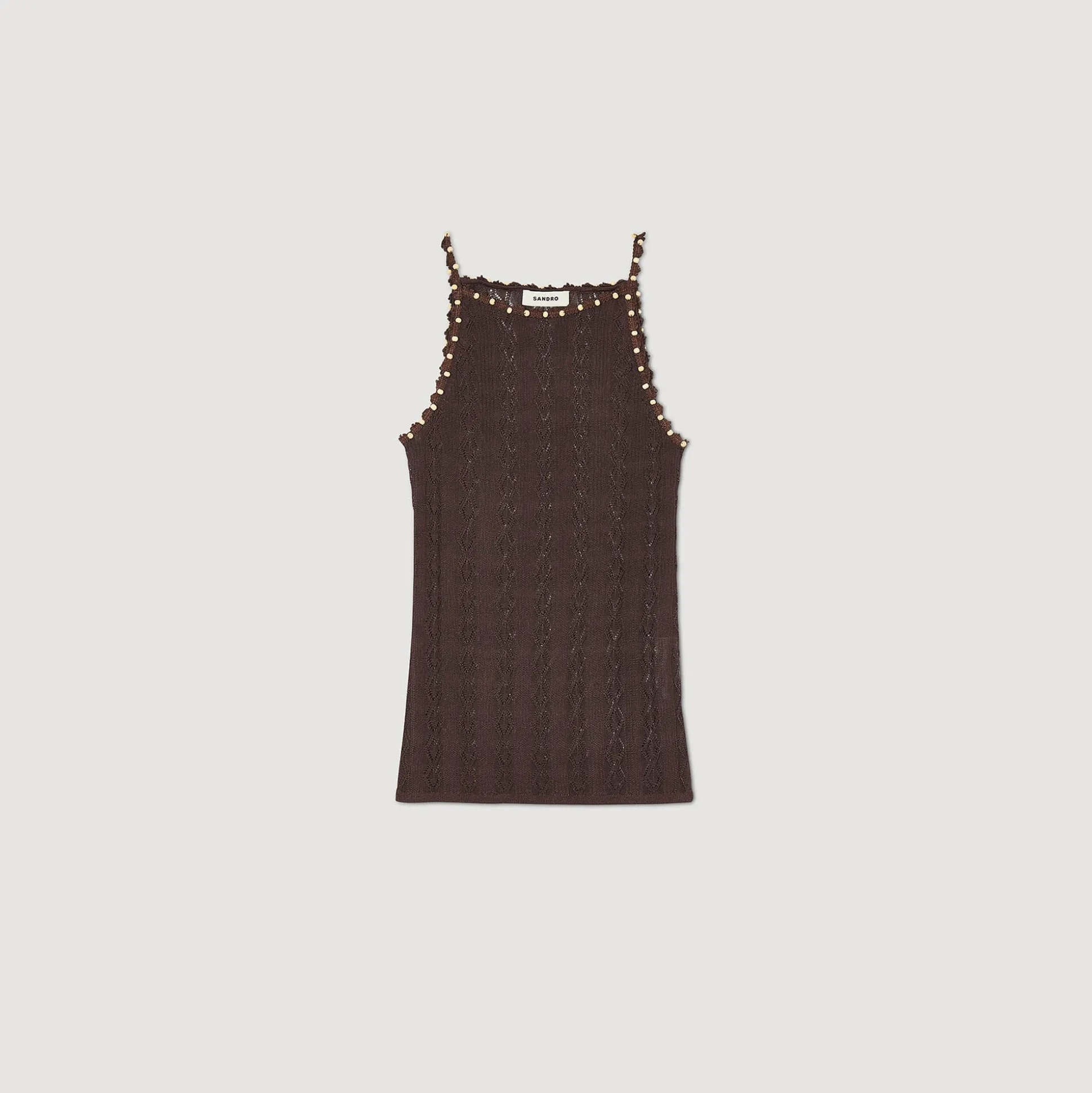 Débardeur En Maille à Perles