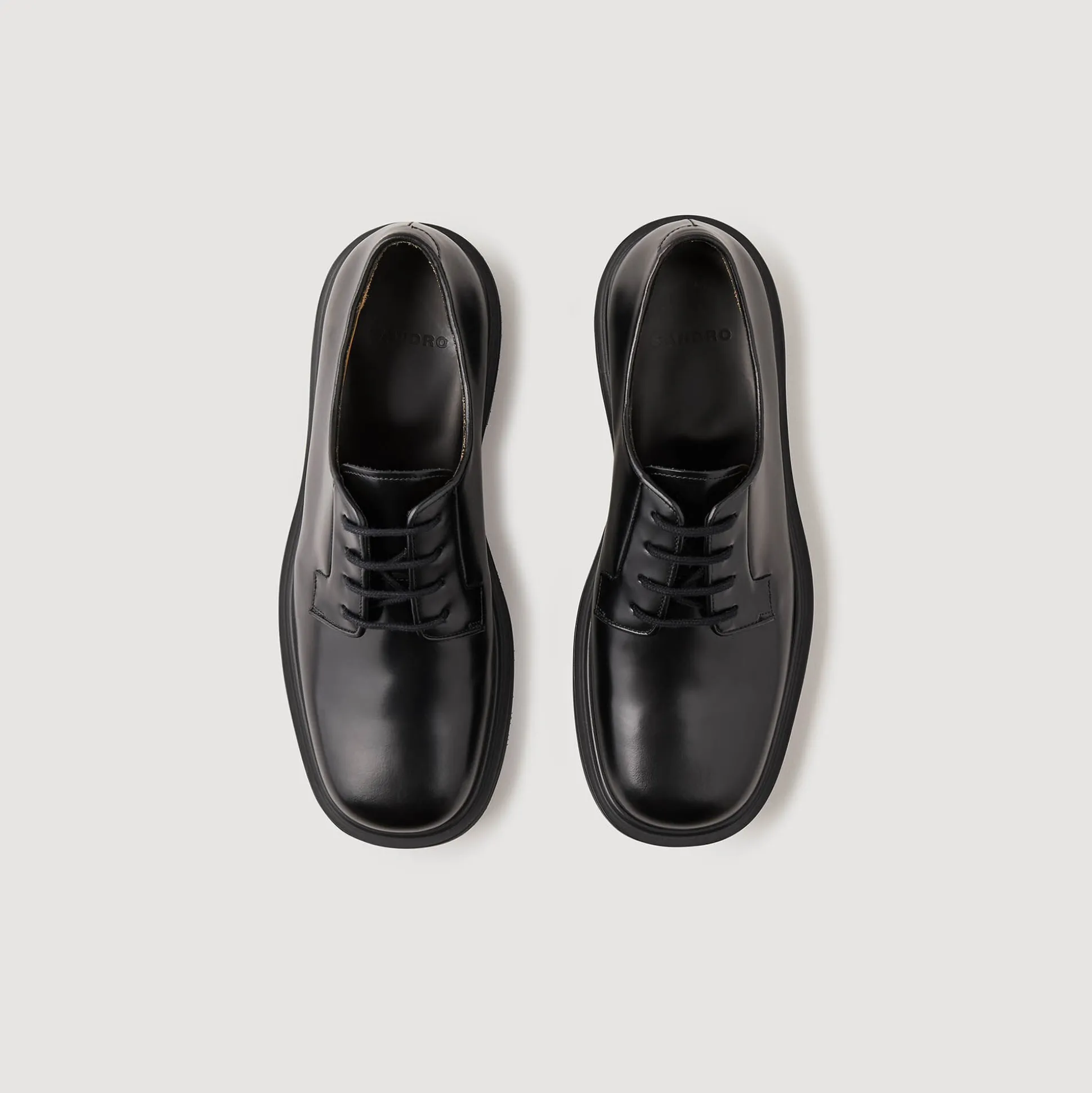 Derbies En Cuir Glacé