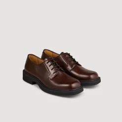 Derbies En Cuir Glacé