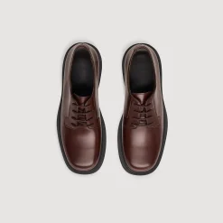 Derbies En Cuir Glacé