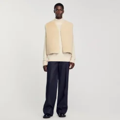 Gilet Sans Manches En Mouton Retourné