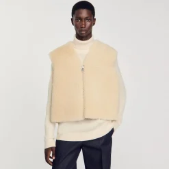 Gilet Sans Manches En Mouton Retourné