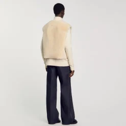 Gilet Sans Manches En Mouton Retourné