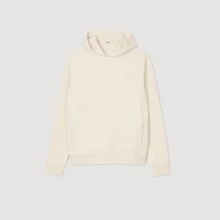 Hoodie à Capuche Orné De Fleurs