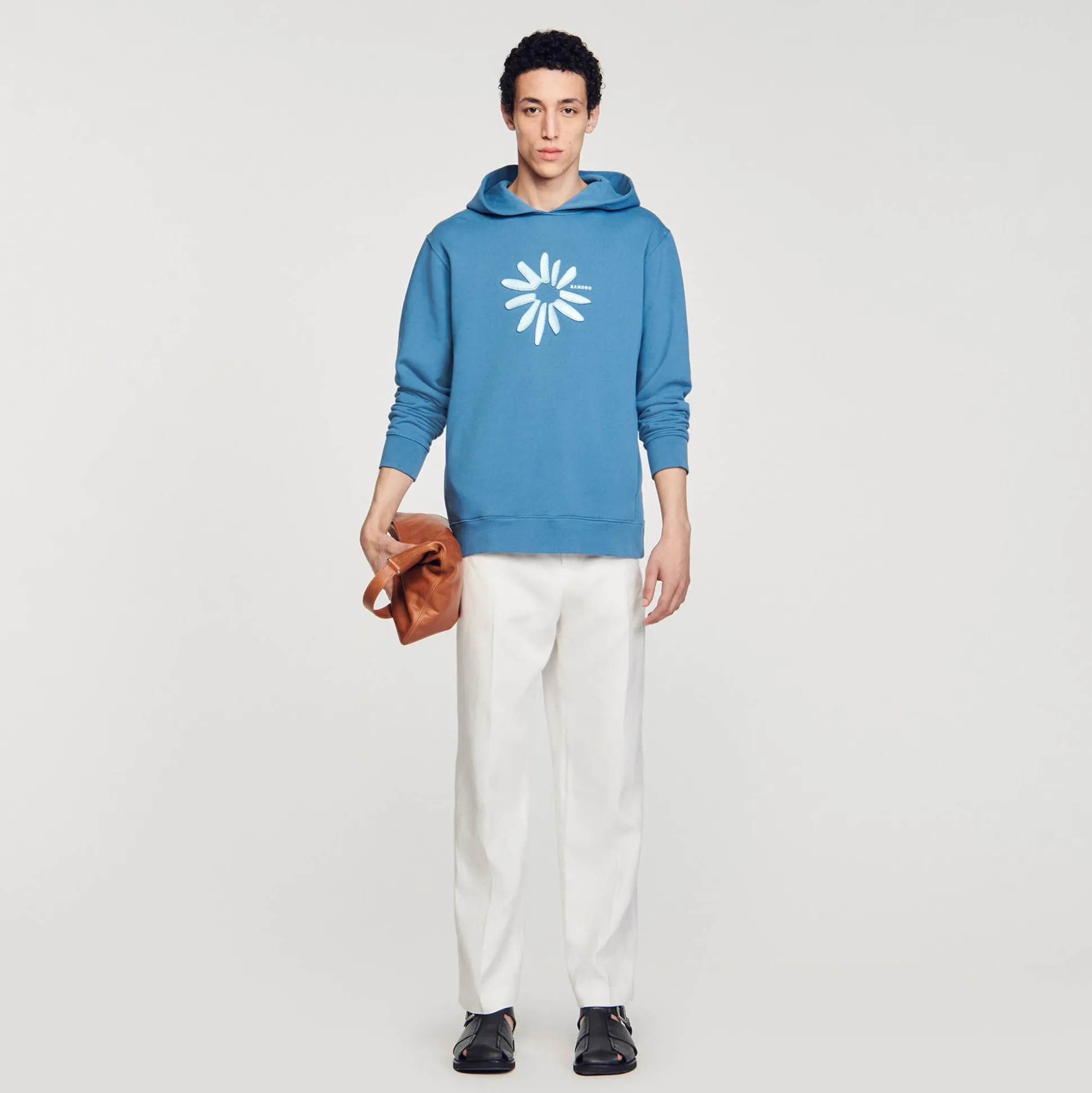 Hoodie Fleur En Coton