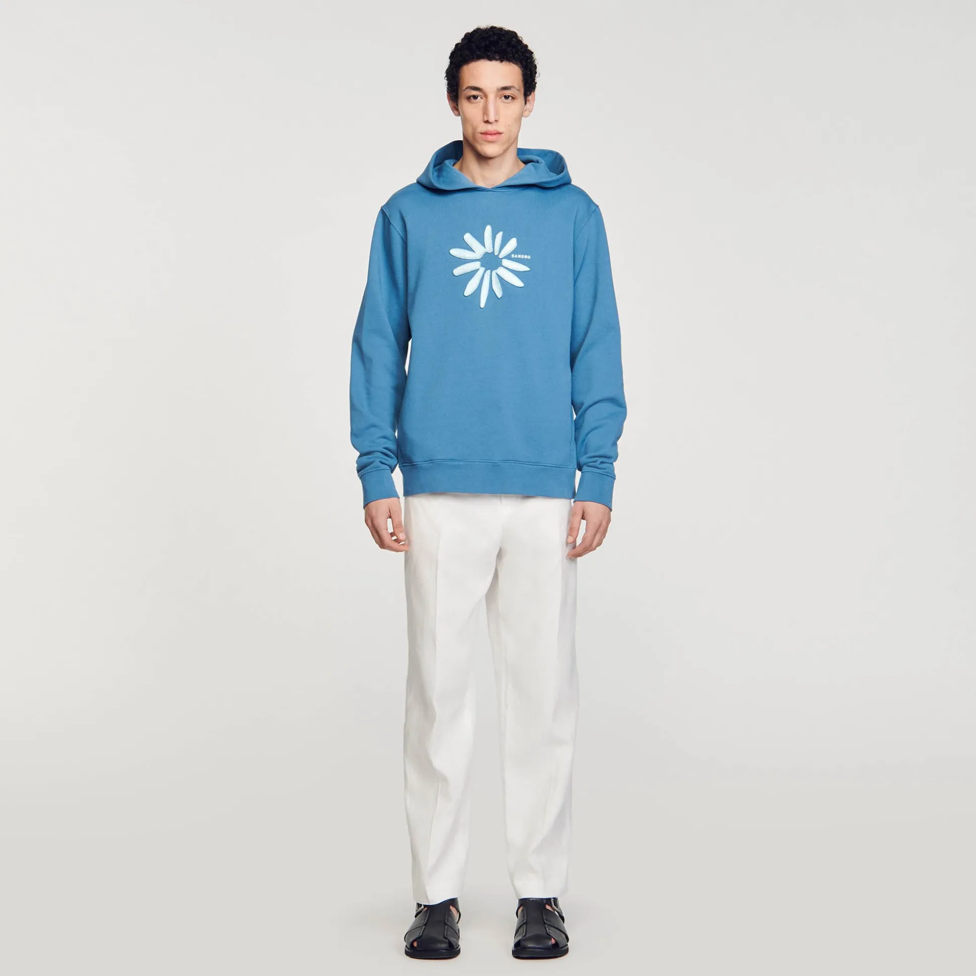 Hoodie Fleur En Coton