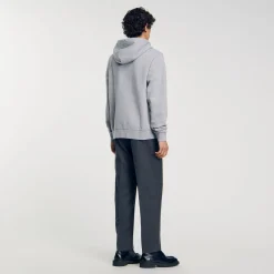 Hoodie Homme Brodé En Coton Biologique