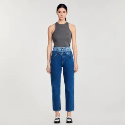 Jean Mom Double Ceinture