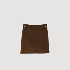 Jupe Courte En Laine Double Face