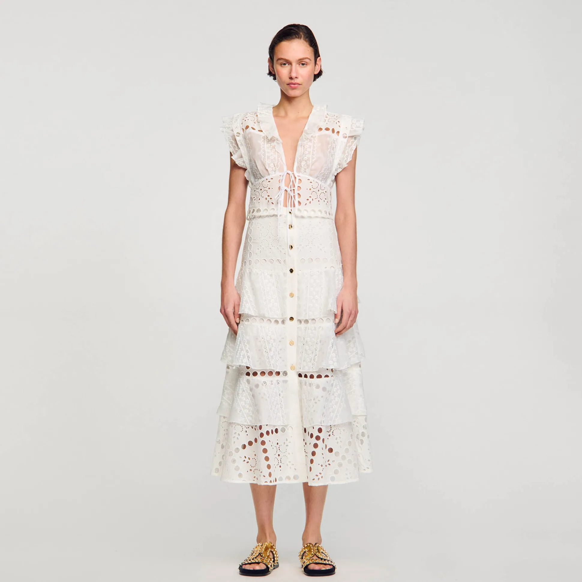Jupe Longue En Broderie Anglaise