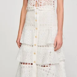 Jupe Longue En Broderie Anglaise