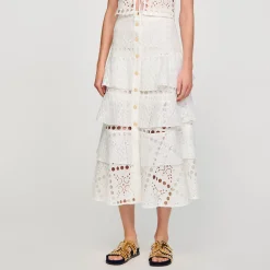 Jupe Longue En Broderie Anglaise