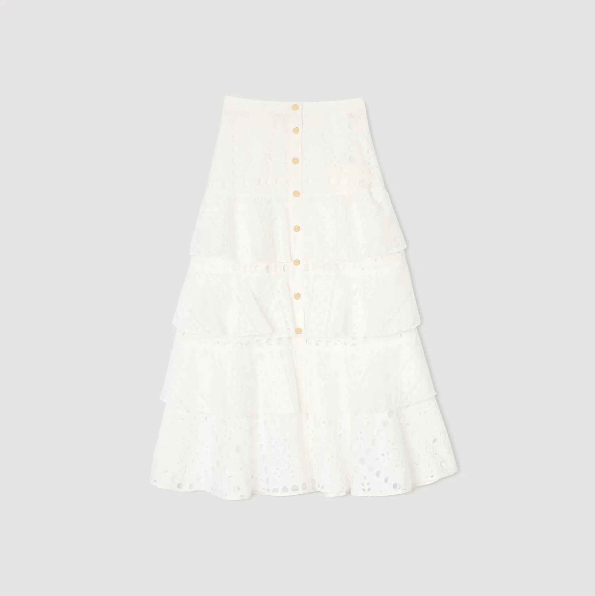 Jupe Longue En Broderie Anglaise