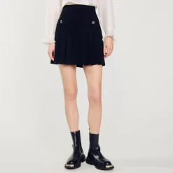Jupe Plissée En Tweed