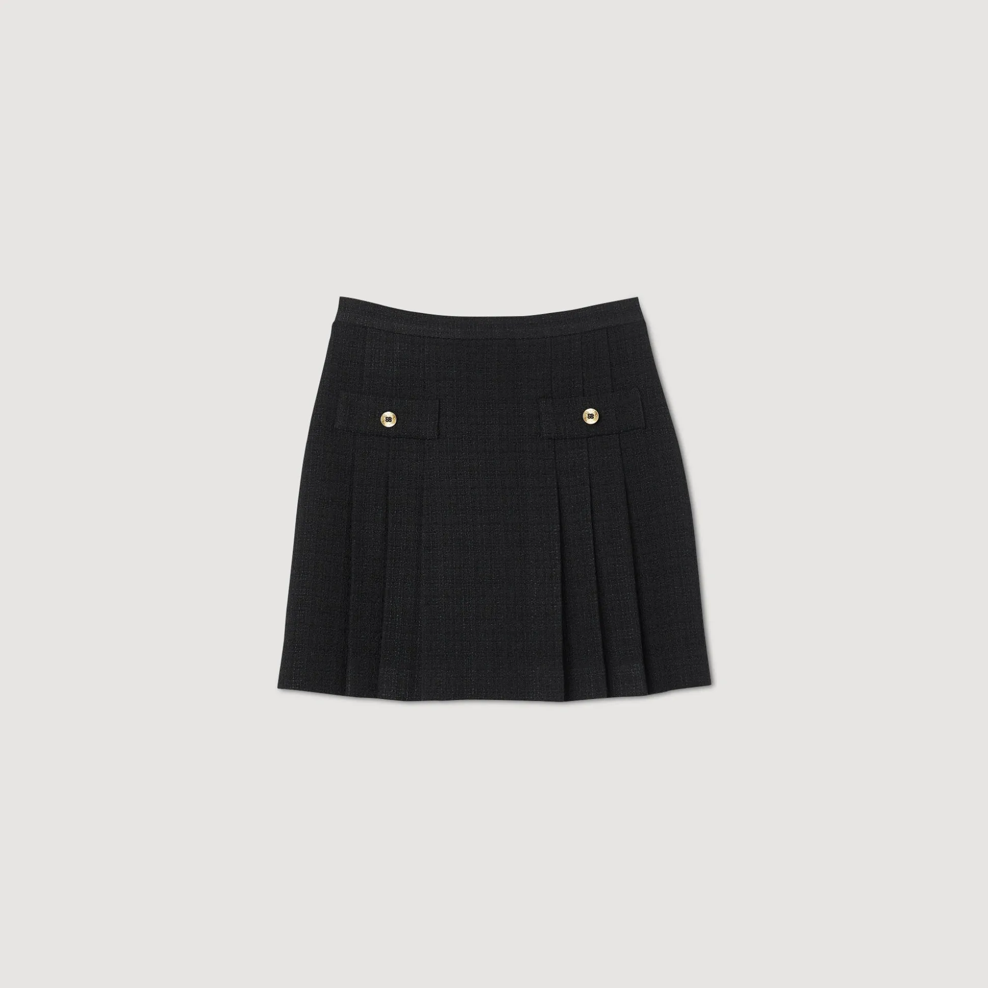 Jupe Plissée En Tweed