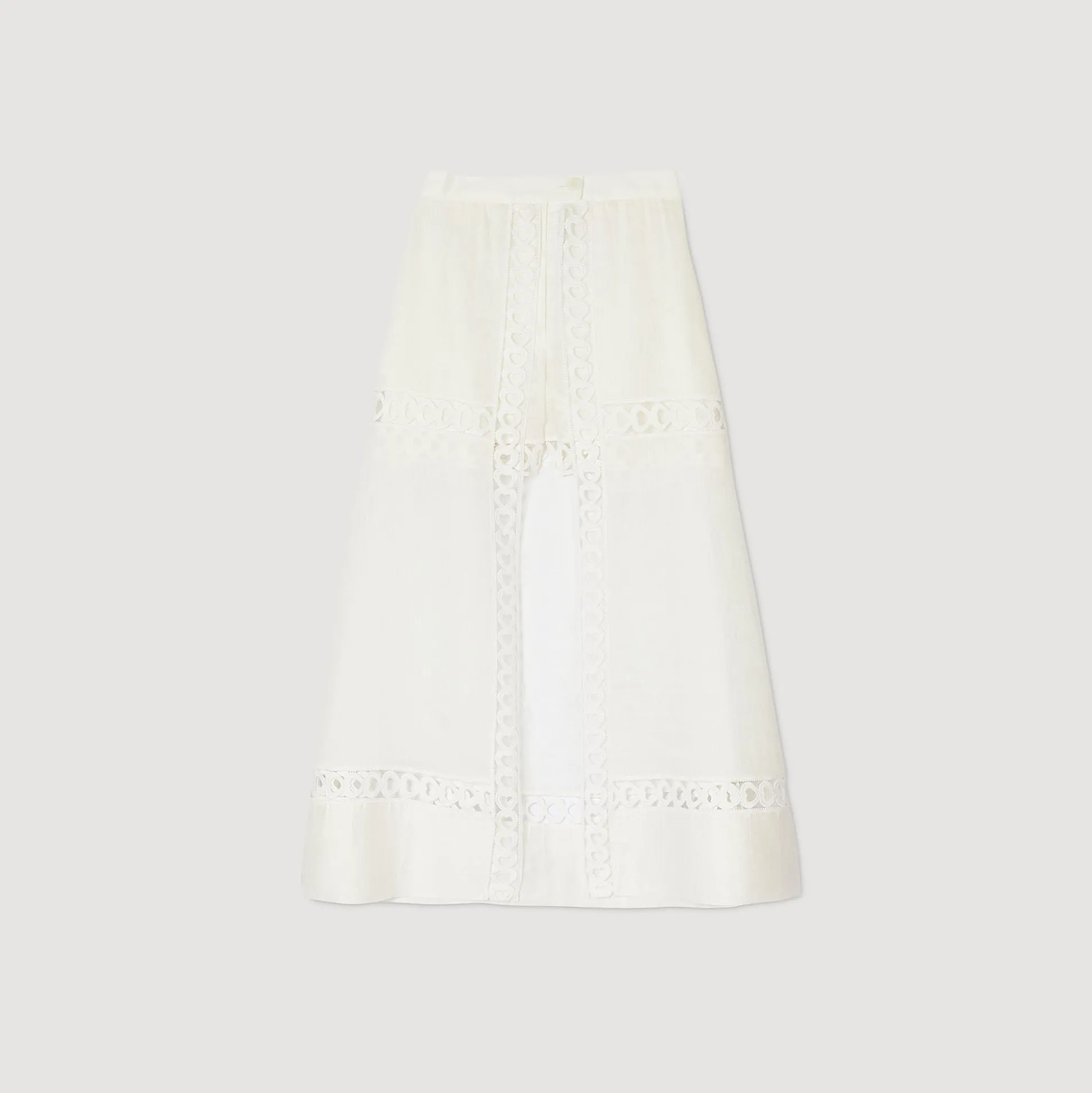 Jupe Short Longue En Lin Mélangé