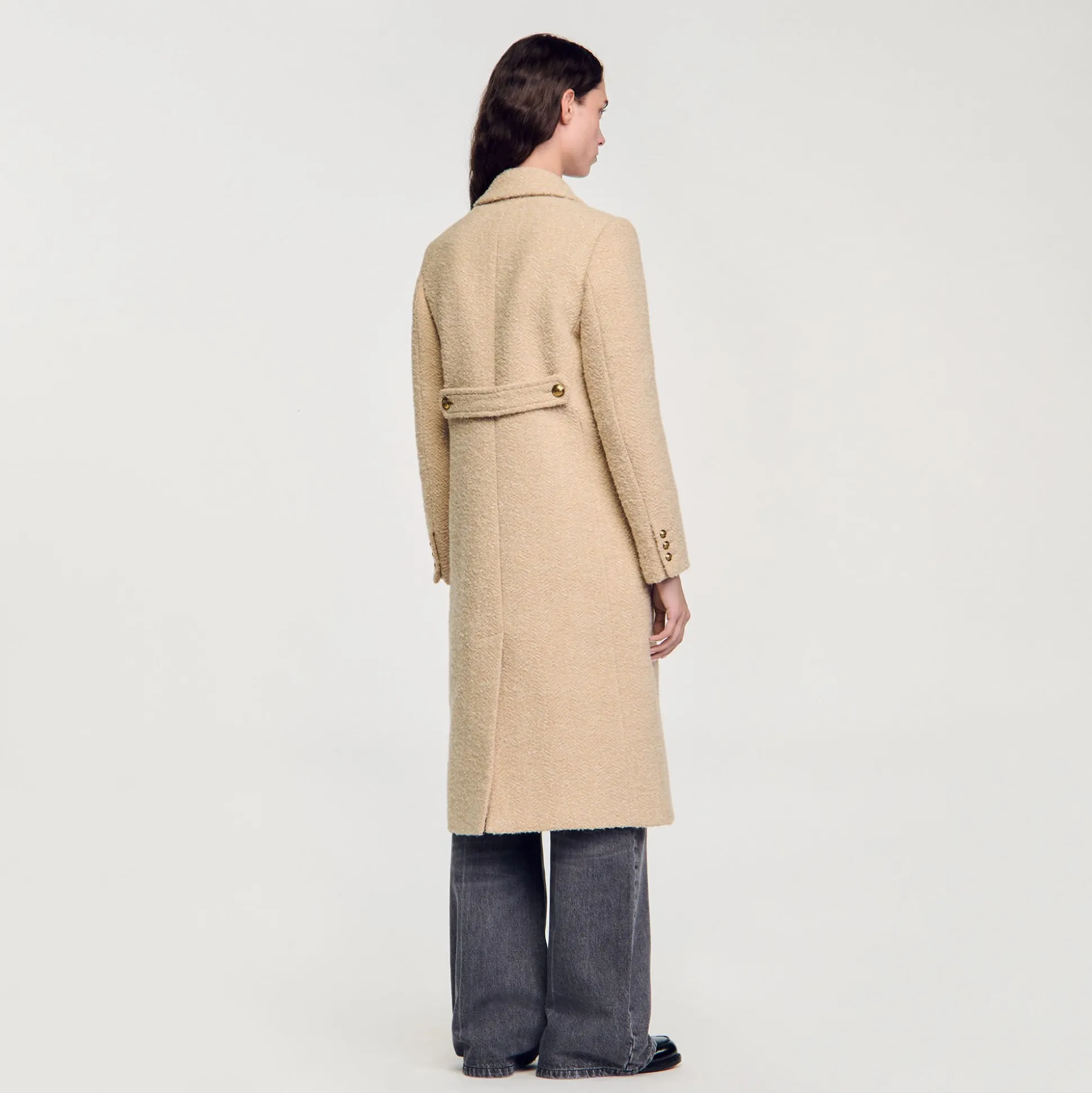 Manteau Long à Boutonnage Croisé