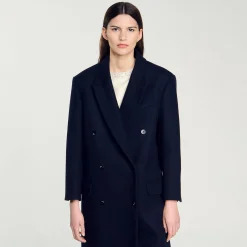 Manteau Long En Laine Mélangée