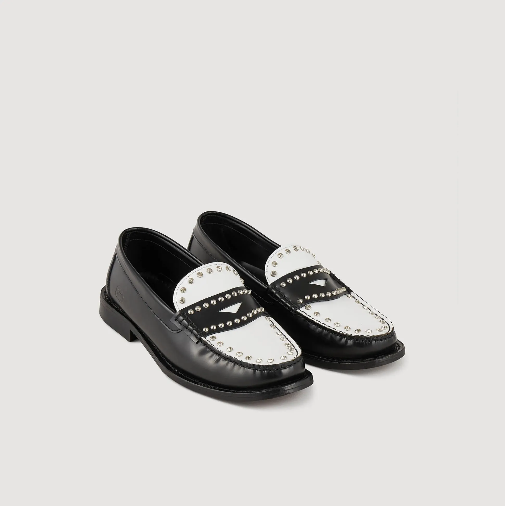 Mocassins Bicolores à Clous