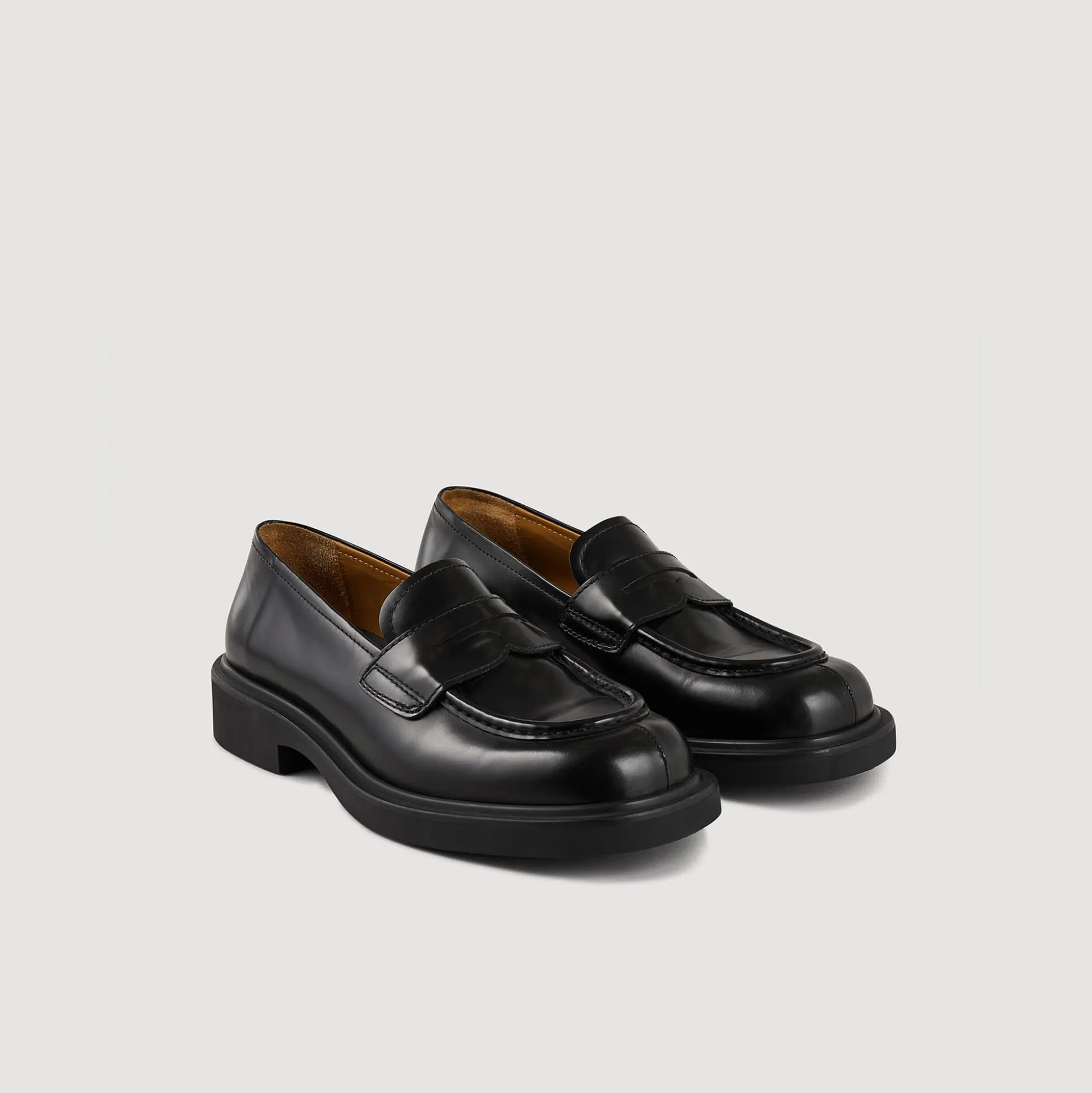 Mocassins En Cuir Glacé