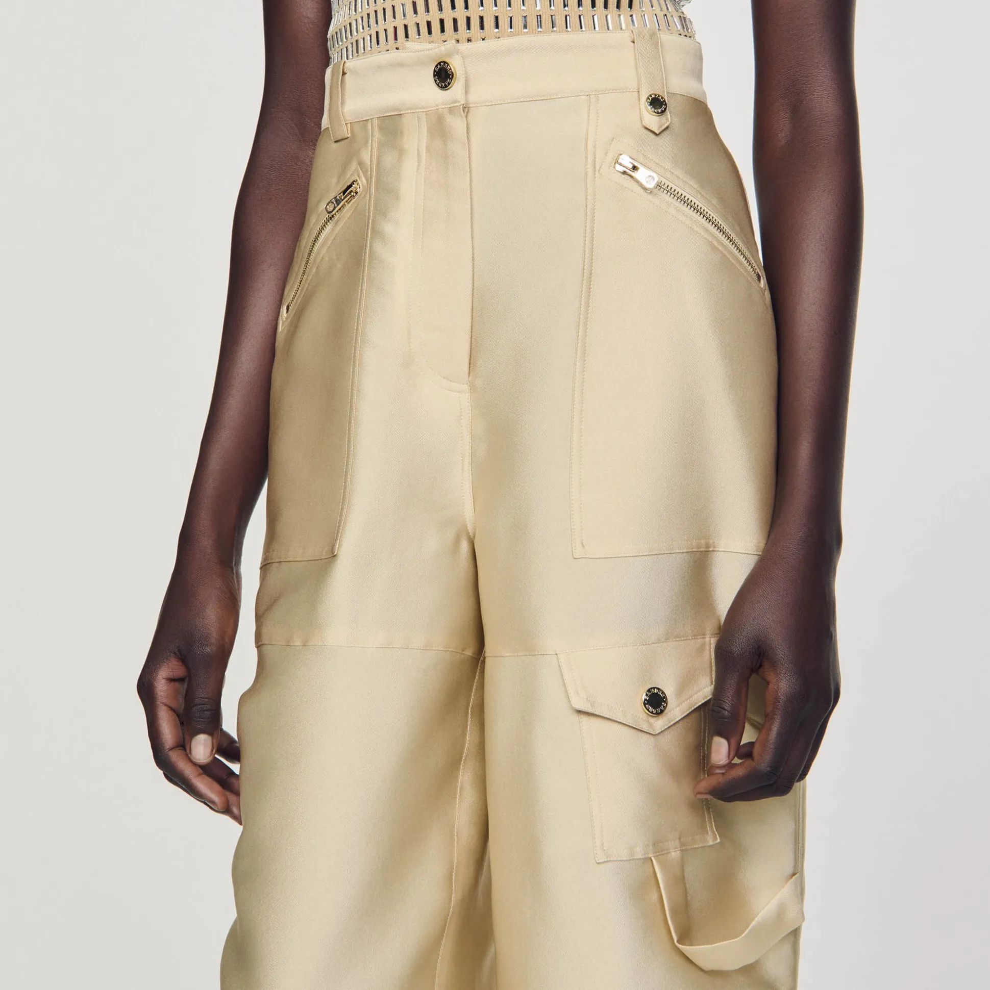 Pantalon Cargo Satiné