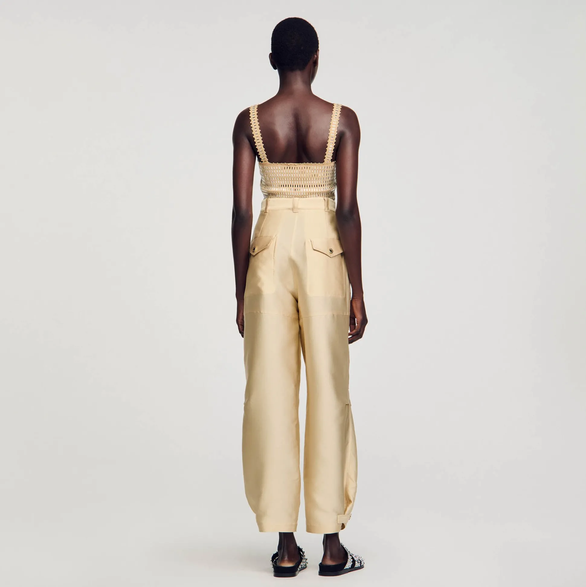Pantalon Cargo Satiné