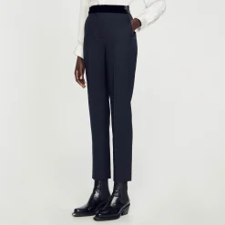Pantalon De Costume Ceinture Velours