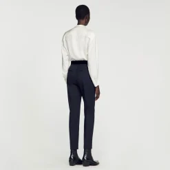 Pantalon De Costume Ceinture Velours