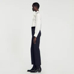 Pantalon De Costume Ceinture Velours