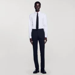 Pantalon De Costume Classique En Laine