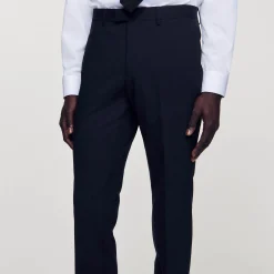 Pantalon De Costume Classique En Laine