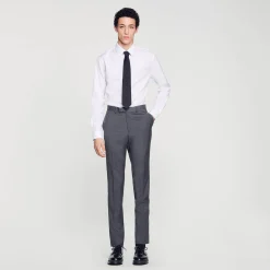 Pantalon De Costume En Laine