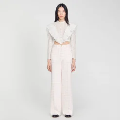 Pantalon De Costume En Tweed