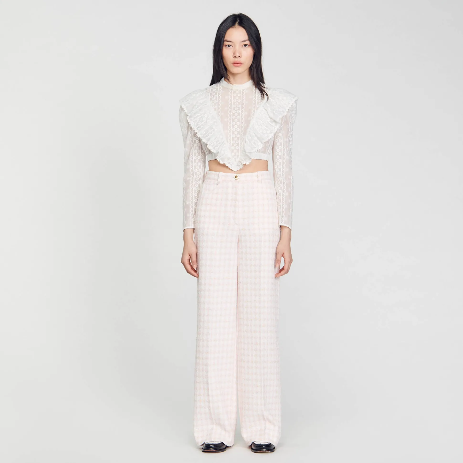 Pantalon De Costume En Tweed