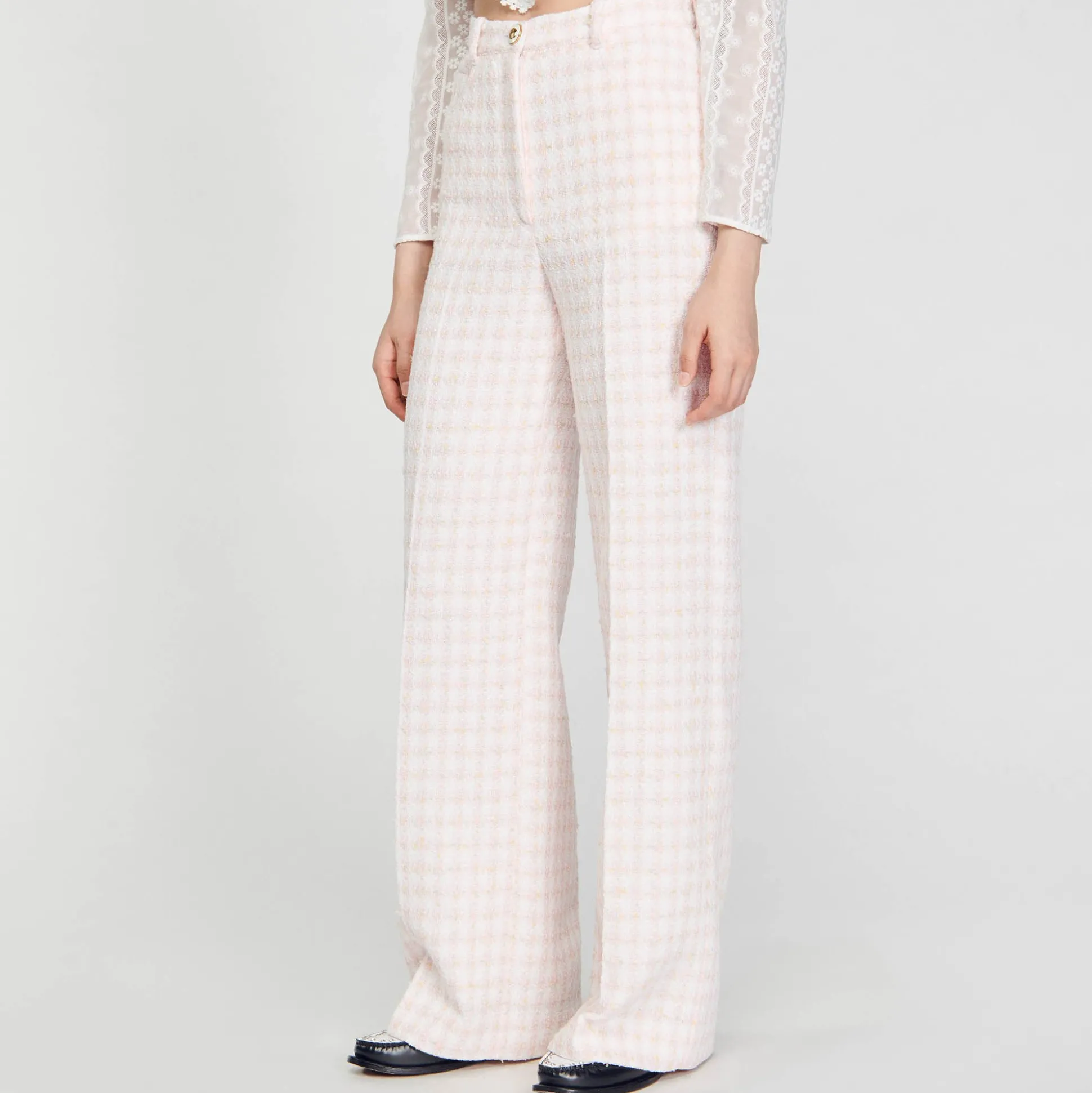 Pantalon De Costume En Tweed