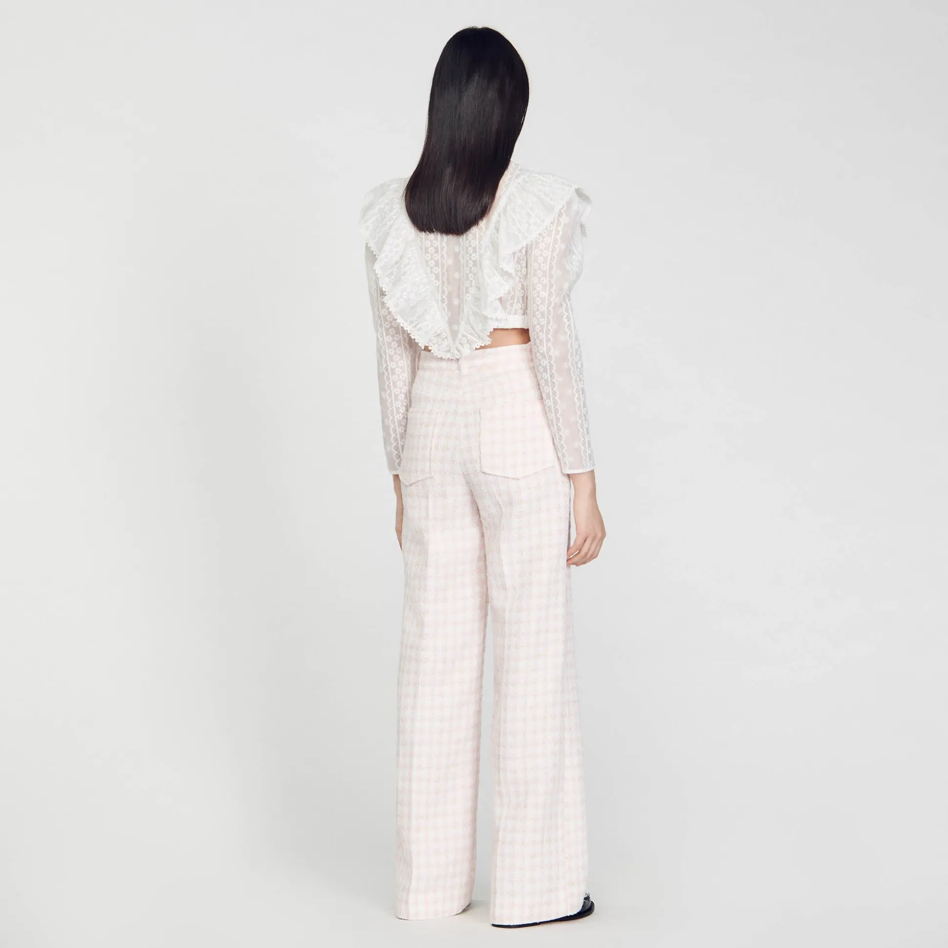 Pantalon De Costume En Tweed