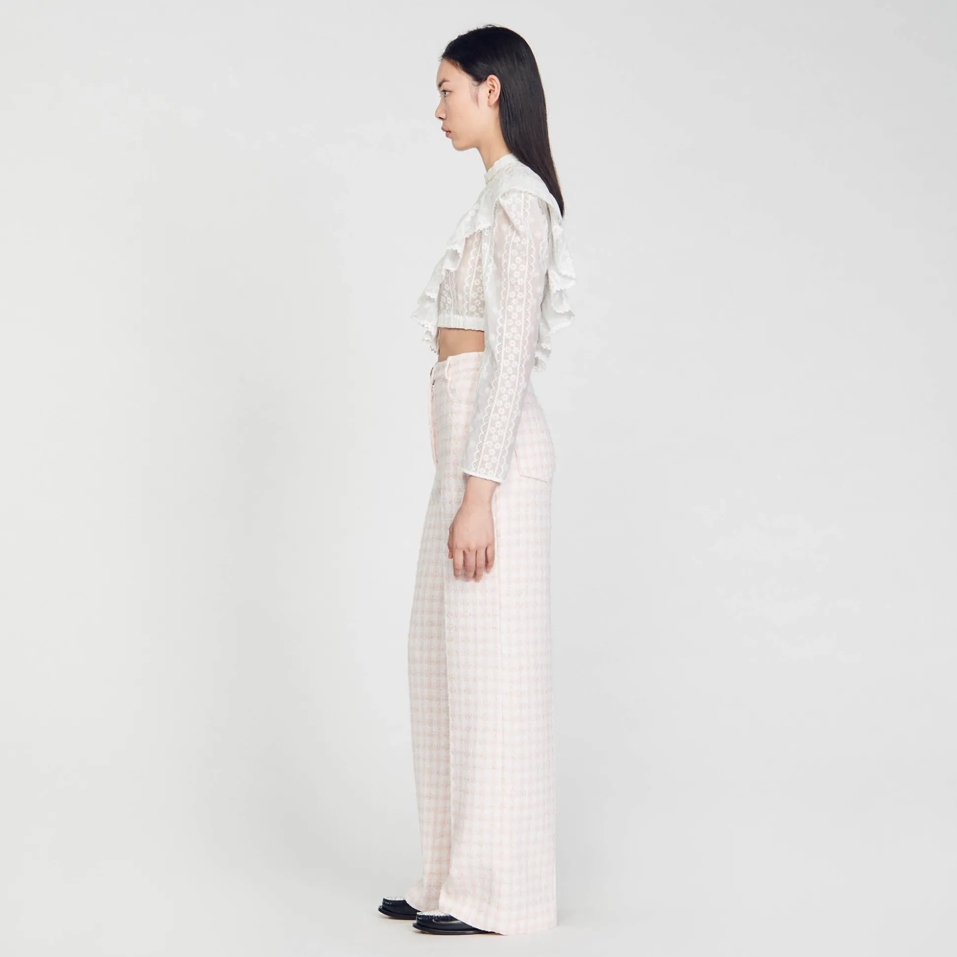 Pantalon De Costume En Tweed