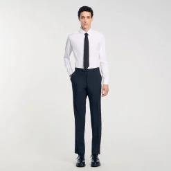 Pantalon De Costume Fines Rayures