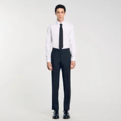 Pantalon De Costume Fines Rayures