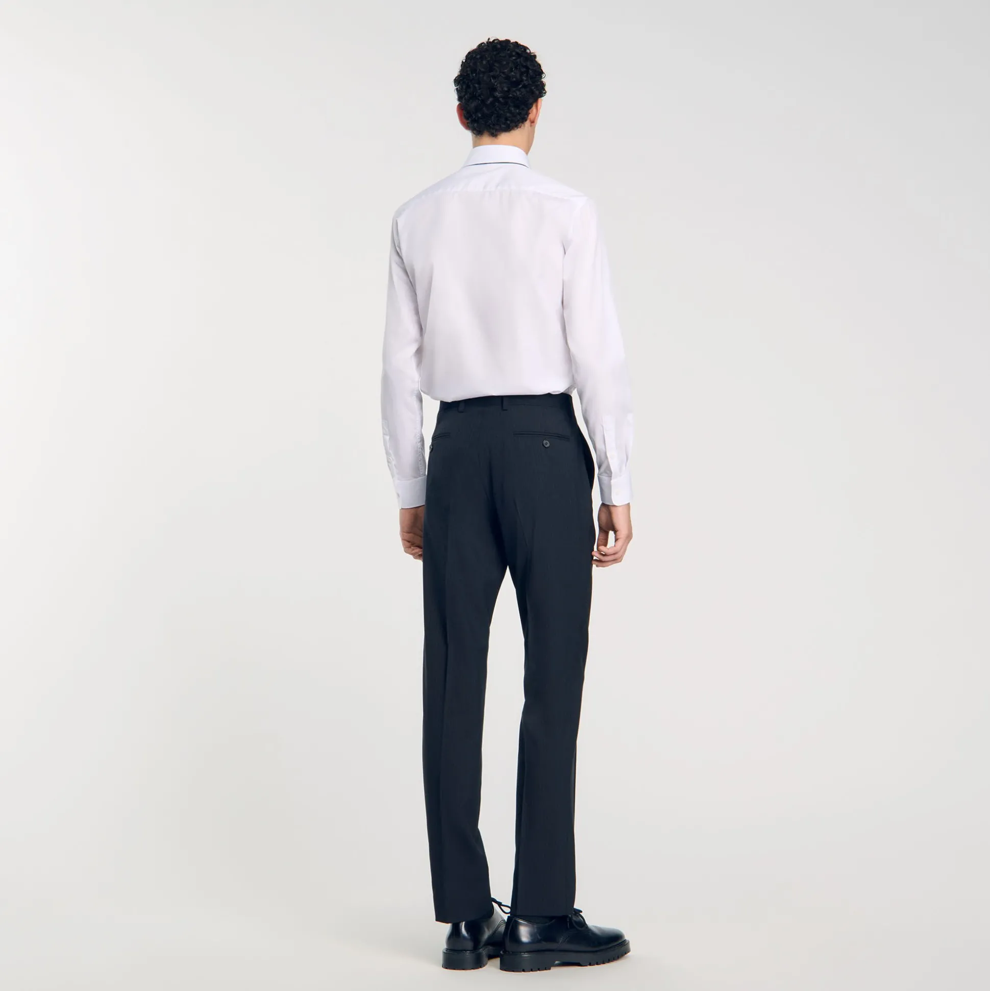 Pantalon De Costume Fines Rayures