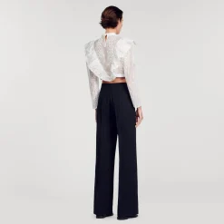 Pantalon De Costume Large à Rayures
